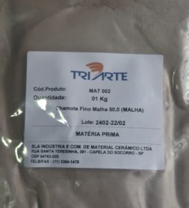 MAT 002 – CHAMOTE FINO 50.0 (MALHA) CINZA
